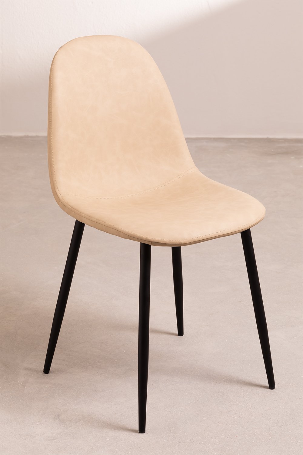 Pack 4 cadeiras de jantar em couro sintético Glamm, imagem de galeria 1