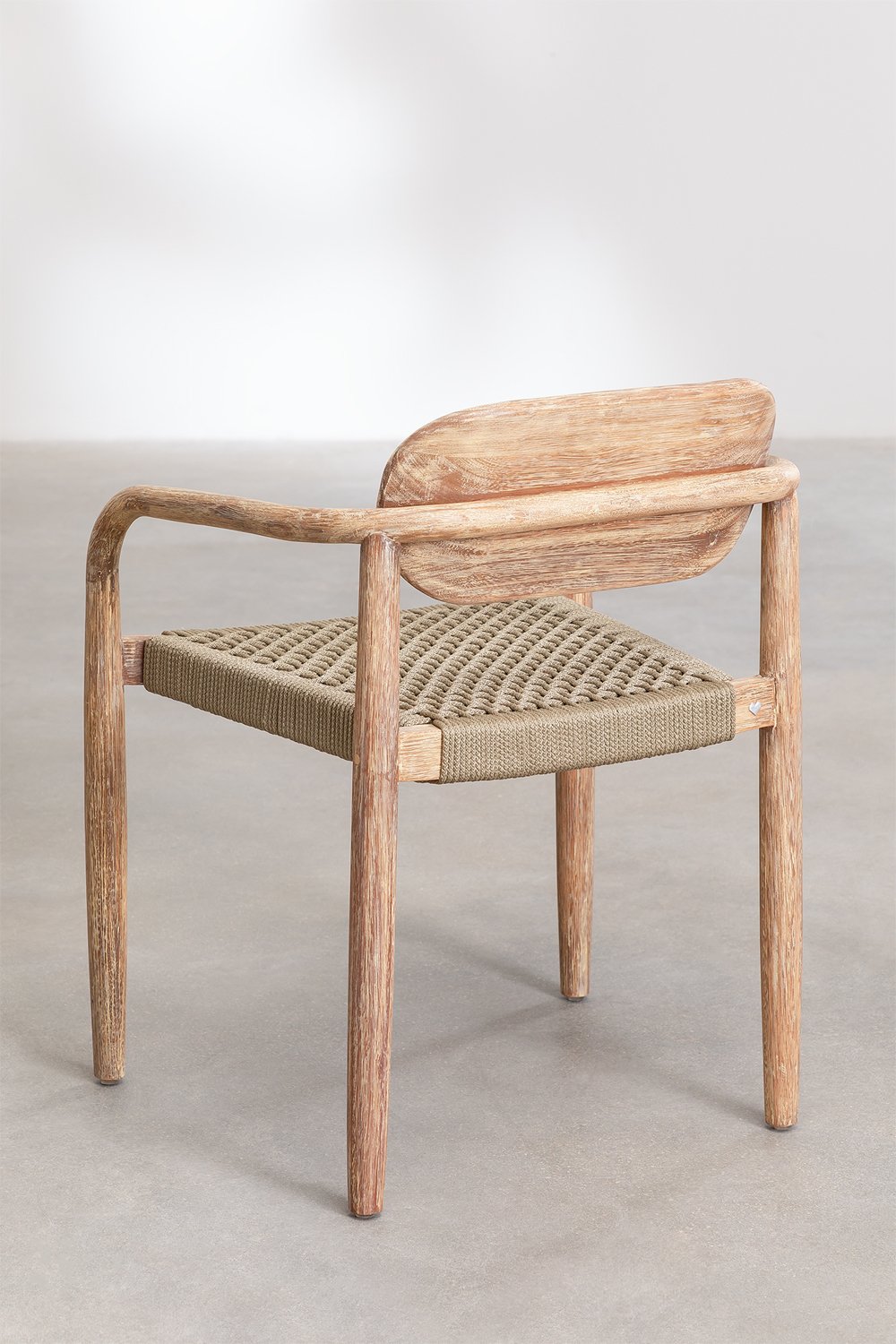 Set de Mesa Redonda (Ø120 cm) y 6 Sillas de Comedor con Reposabrazos en Madera Naele, imagem de galeria 8