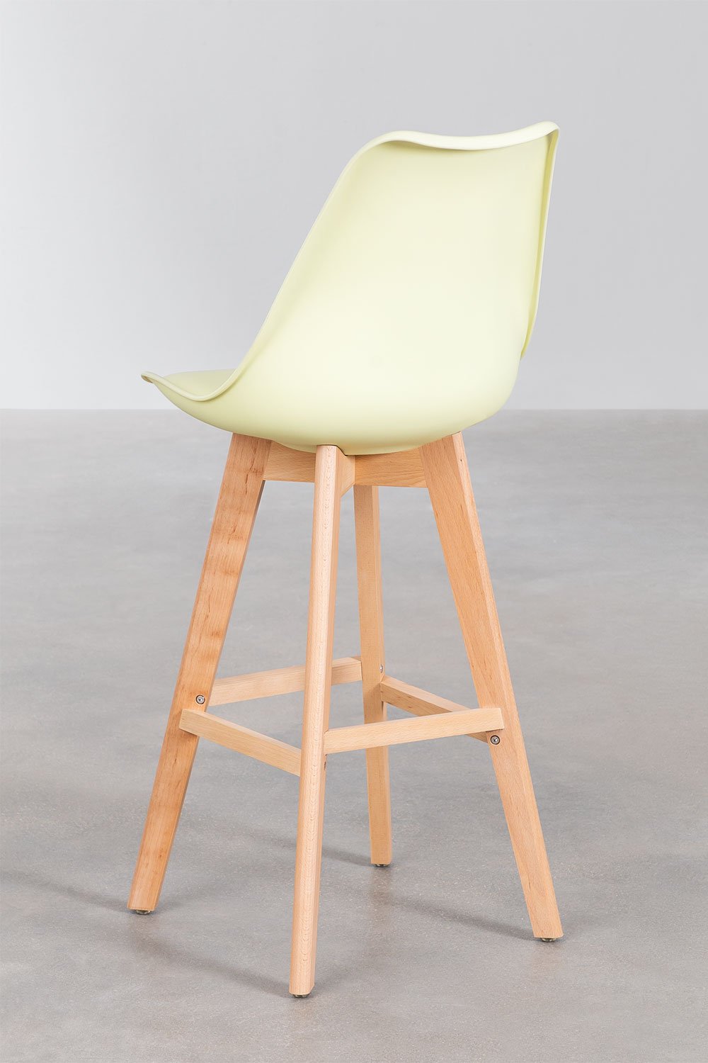 Pack de 4 bancos altos 75 cm com almofada em pele sintética Nordic, imagem de galeria 3