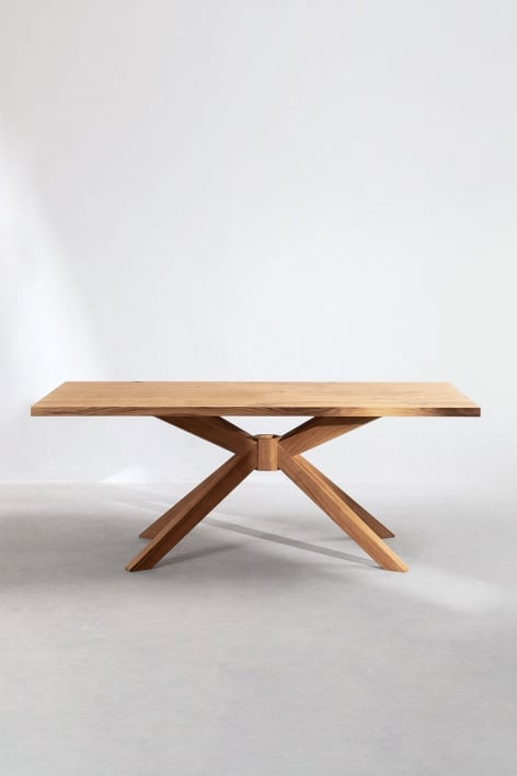 Mesa de jantar retangular de madeira (190x100 cm) Jal