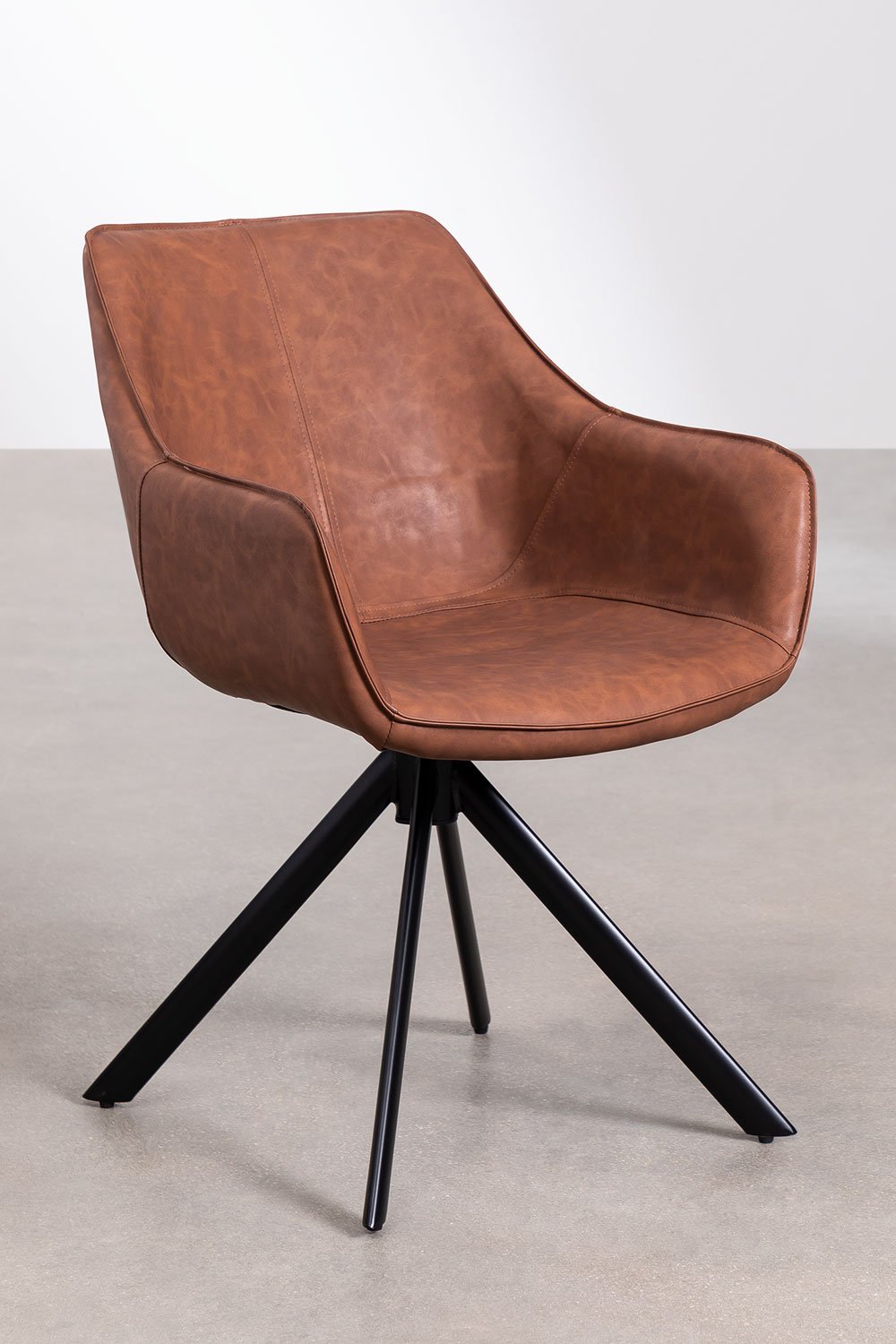 Cadeira de jantar em couro sintético Lucy, imagem de galeria 1