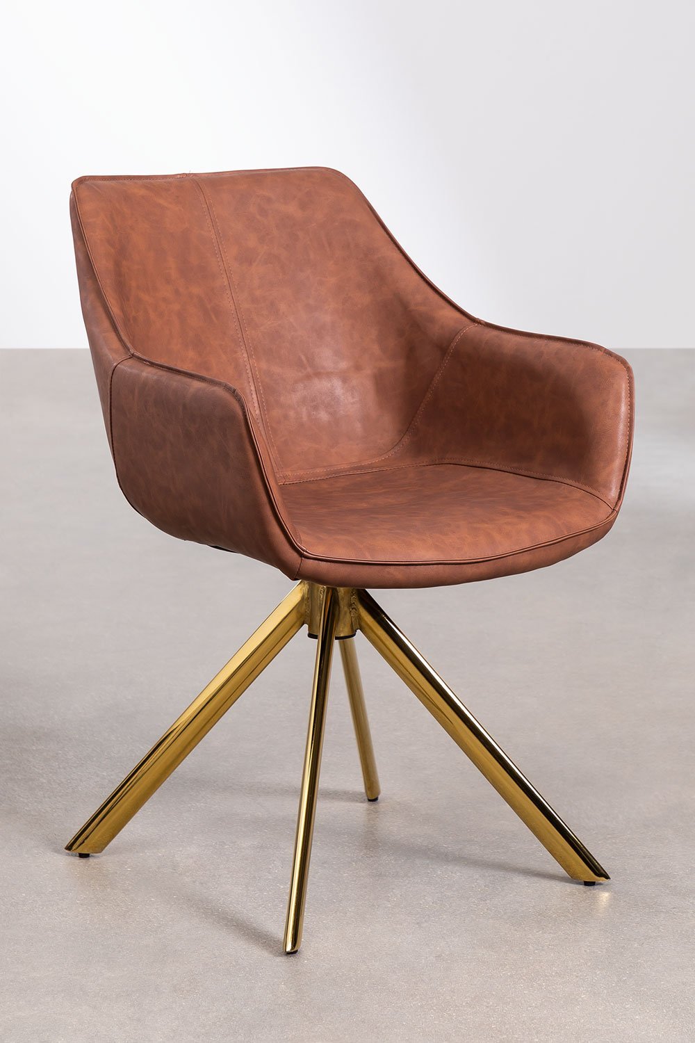 Cadeira de jantar em couro sintético Lucy, imagem de galeria 1