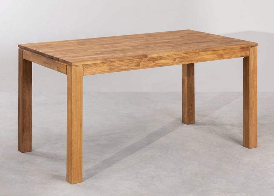 Mesa de jantar rectangular de carvalho (140x80 cm) Romer