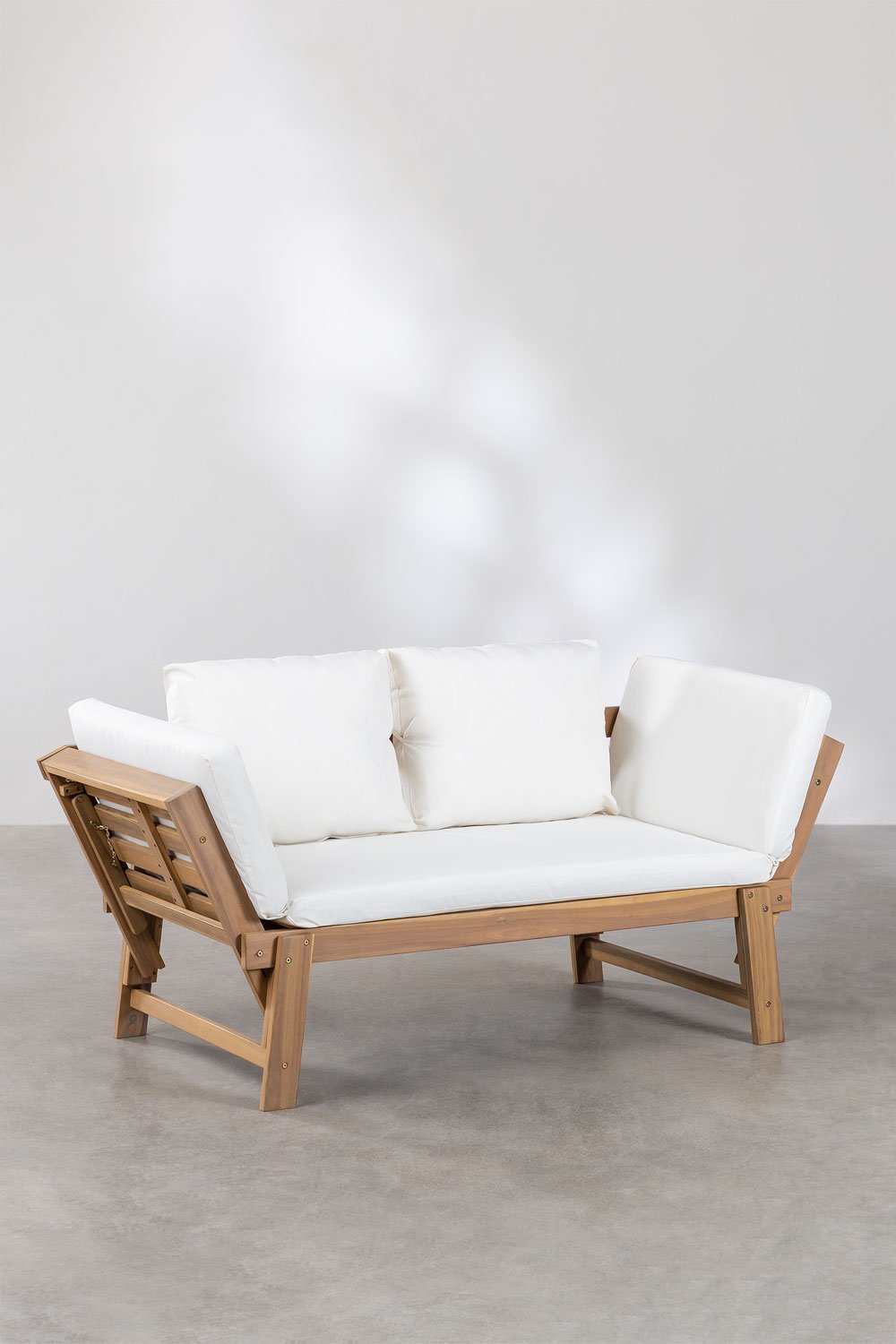 Sofá de Jardim com 3 lugares Ajustável em Madeira de Acácia Guille SKLUM