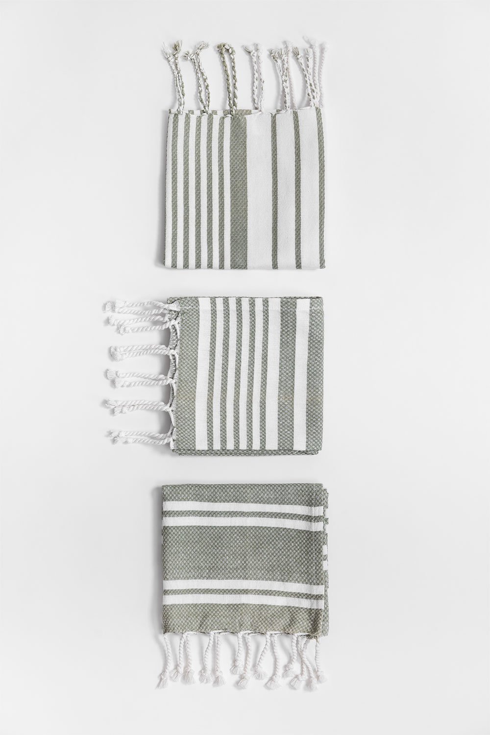 Conjunto de 3 panos de cozinha em algodão Gergana, imagem de galeria 3