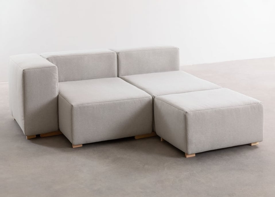 Sofá Modular Chaise Longue de 3 Peças com 1 Apoia-braços Robert