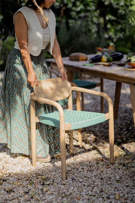 Cadeira de Jardim com Braços em Madeira Naele