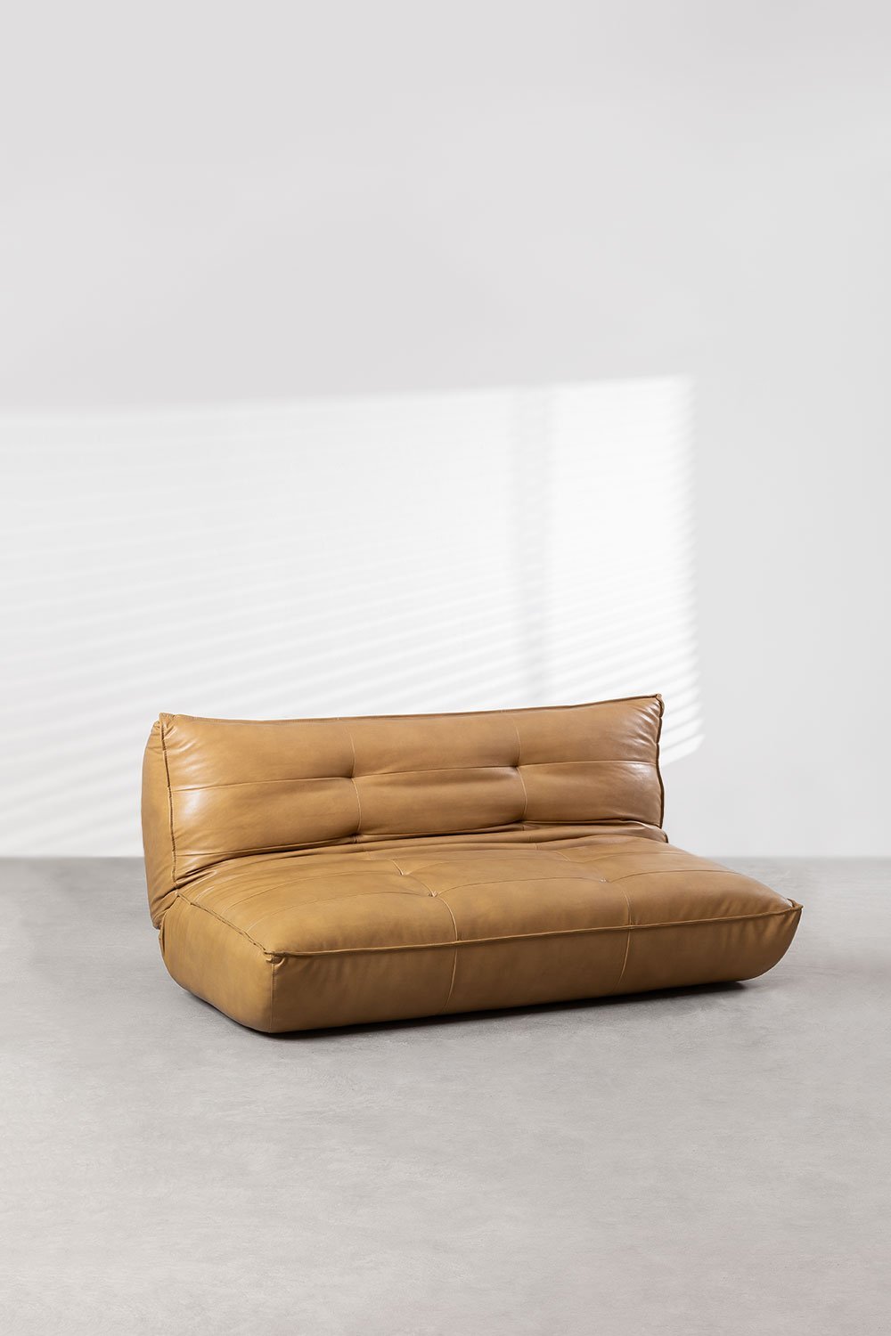 Sofá reclinável de 2 lugares em couro sintético Mati, imagem de galeria 1