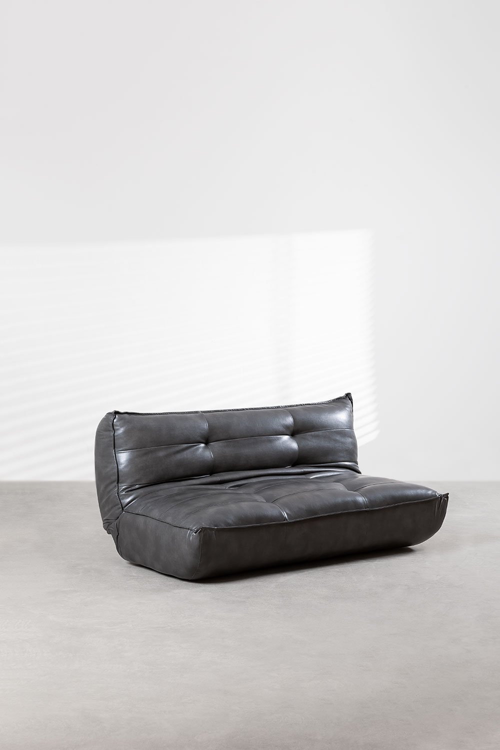 Sofá reclinável de 2 lugares em couro sintético Mati, imagem de galeria 1