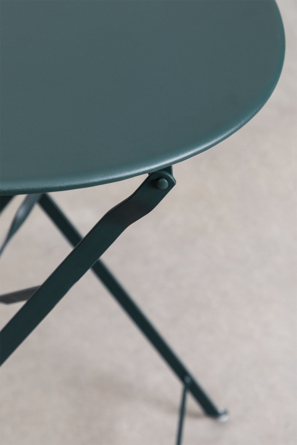 Mesa de cozinha Ø60 cm dobrável em aço Sergey, imagem de galeria 3