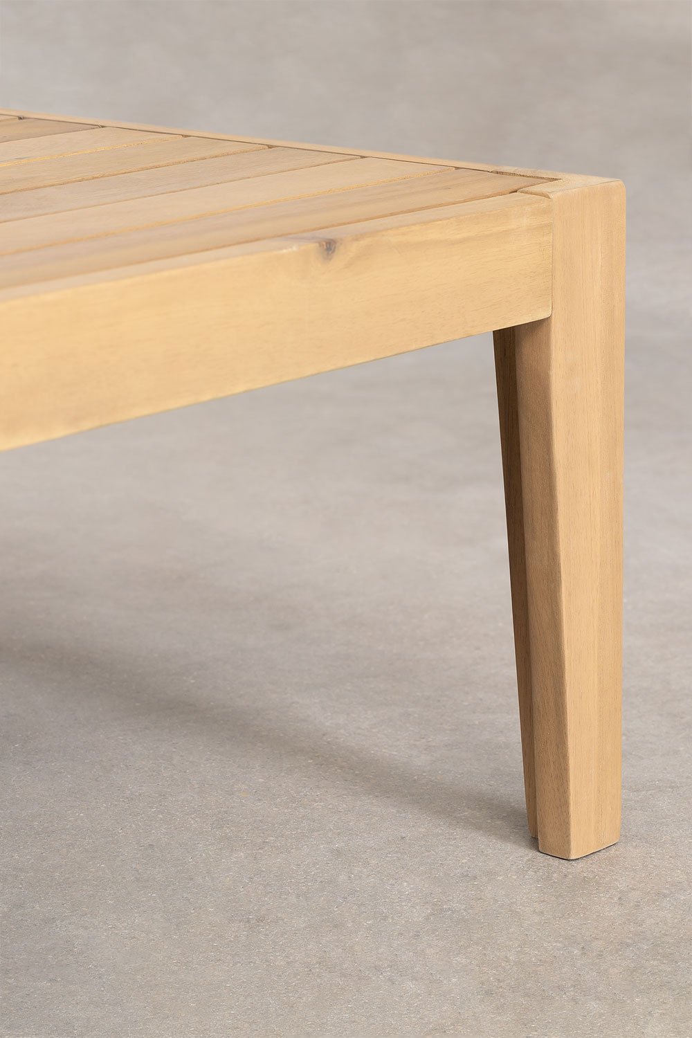 Mesa de centro para jardim quadrada 60x60 cm em madeira de acácia Filips, imagem de galeria 4