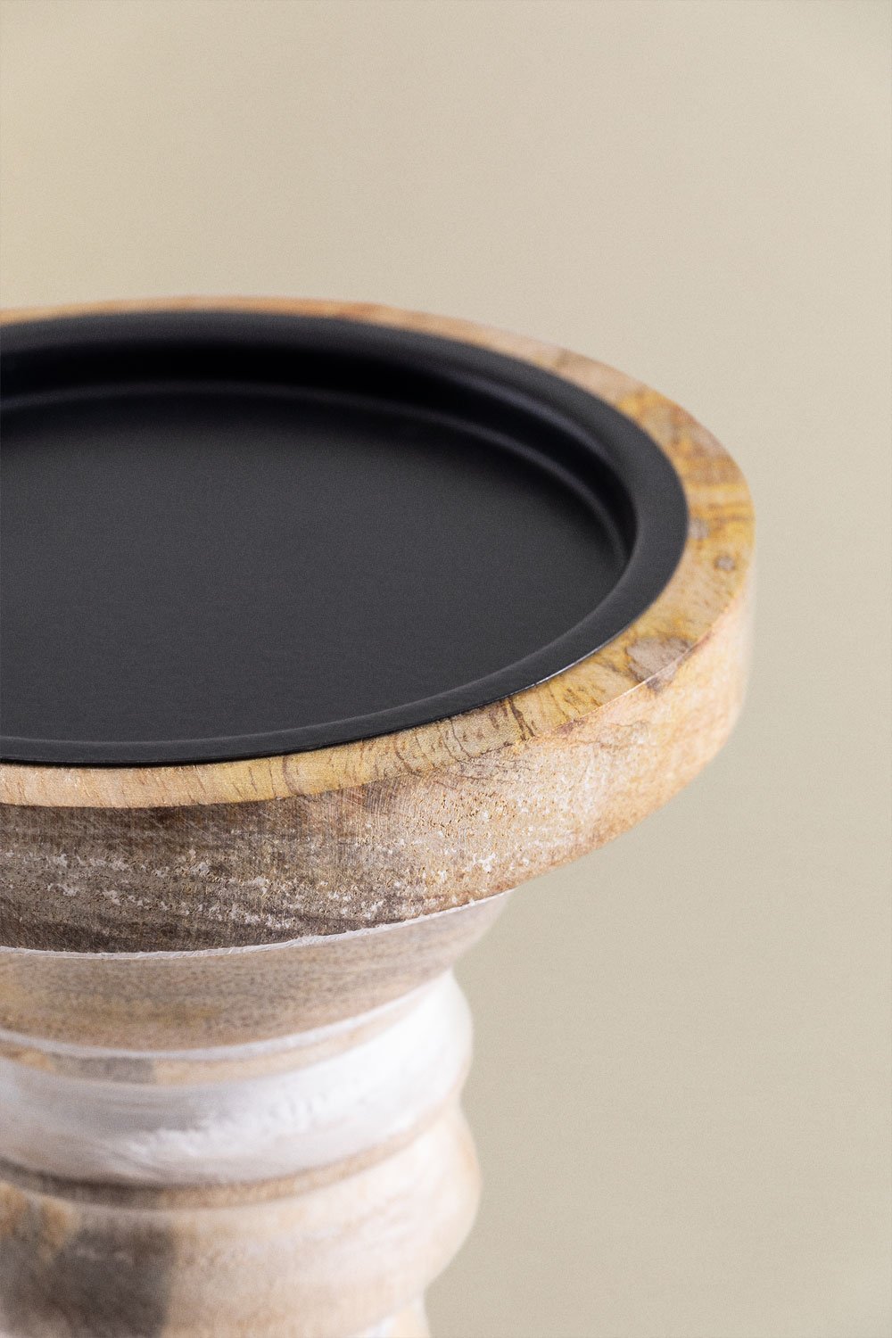 Conjunto de 2 castiçais em madeira de mangueira Biny         , imagem de galeria 8