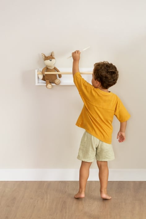 Prateleira de parede em MDF Tom Kids - Branco