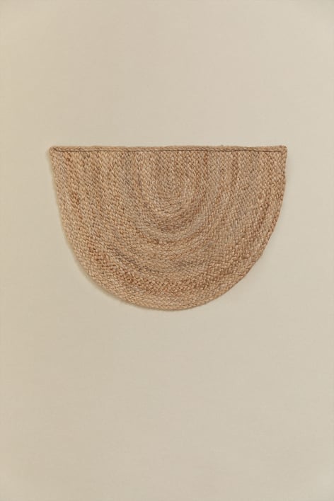Capacho Semicircular em Juta 60x40 cm Fondreset