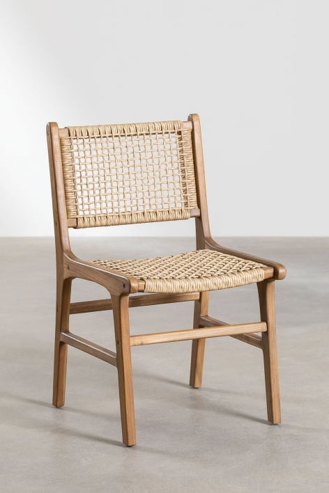 Cadeira de jantar de madeira de teca Malmo