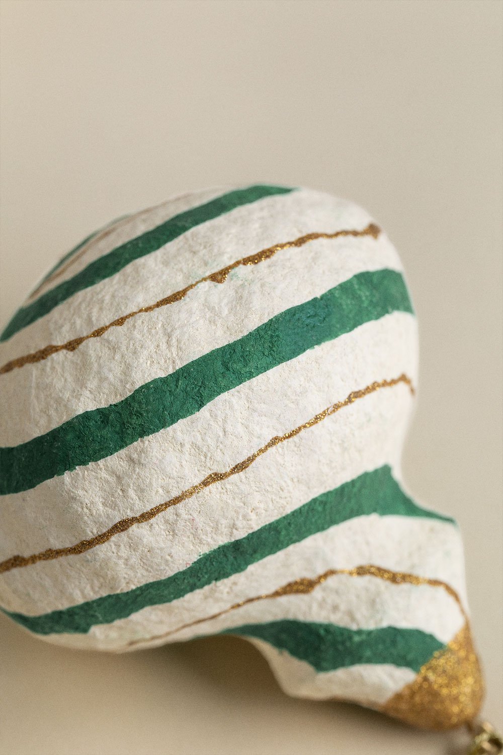 Conjunto de 3 enfeites artesanais de Natal em papel machê Mogens, imagem de galeria 5