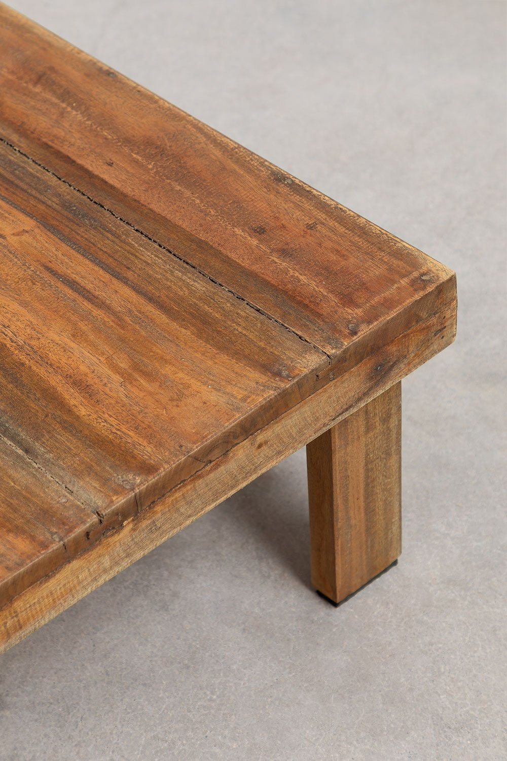 Rectangular coffee table 60x45 cm in recycled wood Devid, imagem de galeria 4