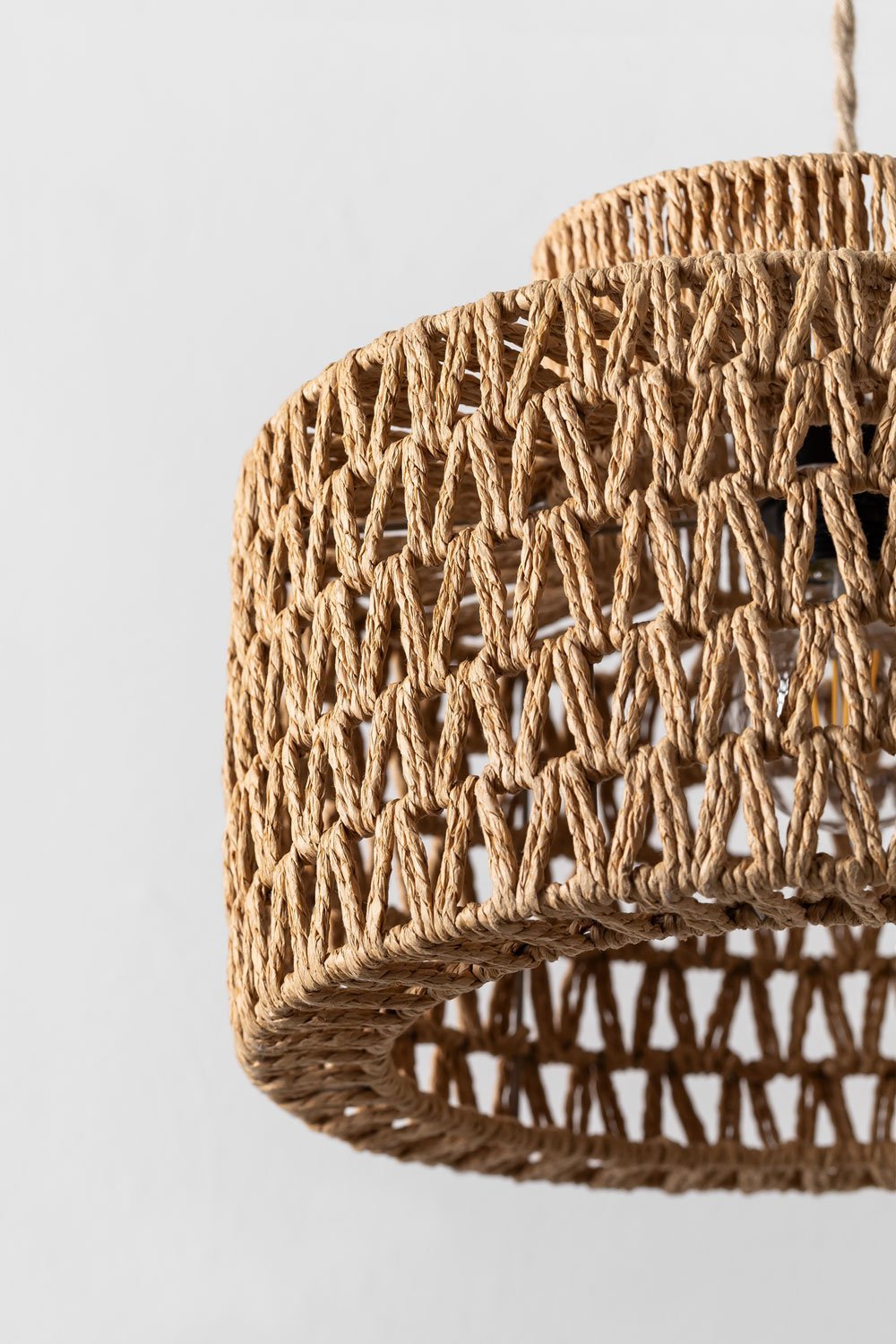 Lâmpada de teto em papel entrançado Kiara, imagem de galeria 4