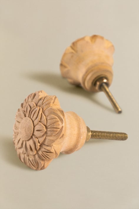 Conjunto de 2 cabos de madeira Greta