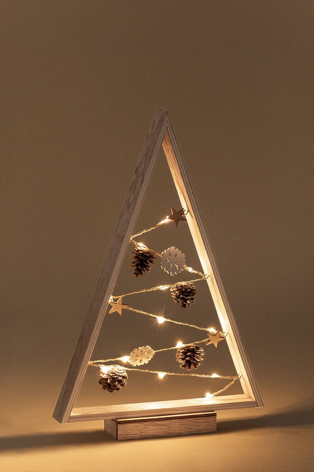 Árvore de Natal em madeira com luzes LED Niorb, imagem de galeria 3