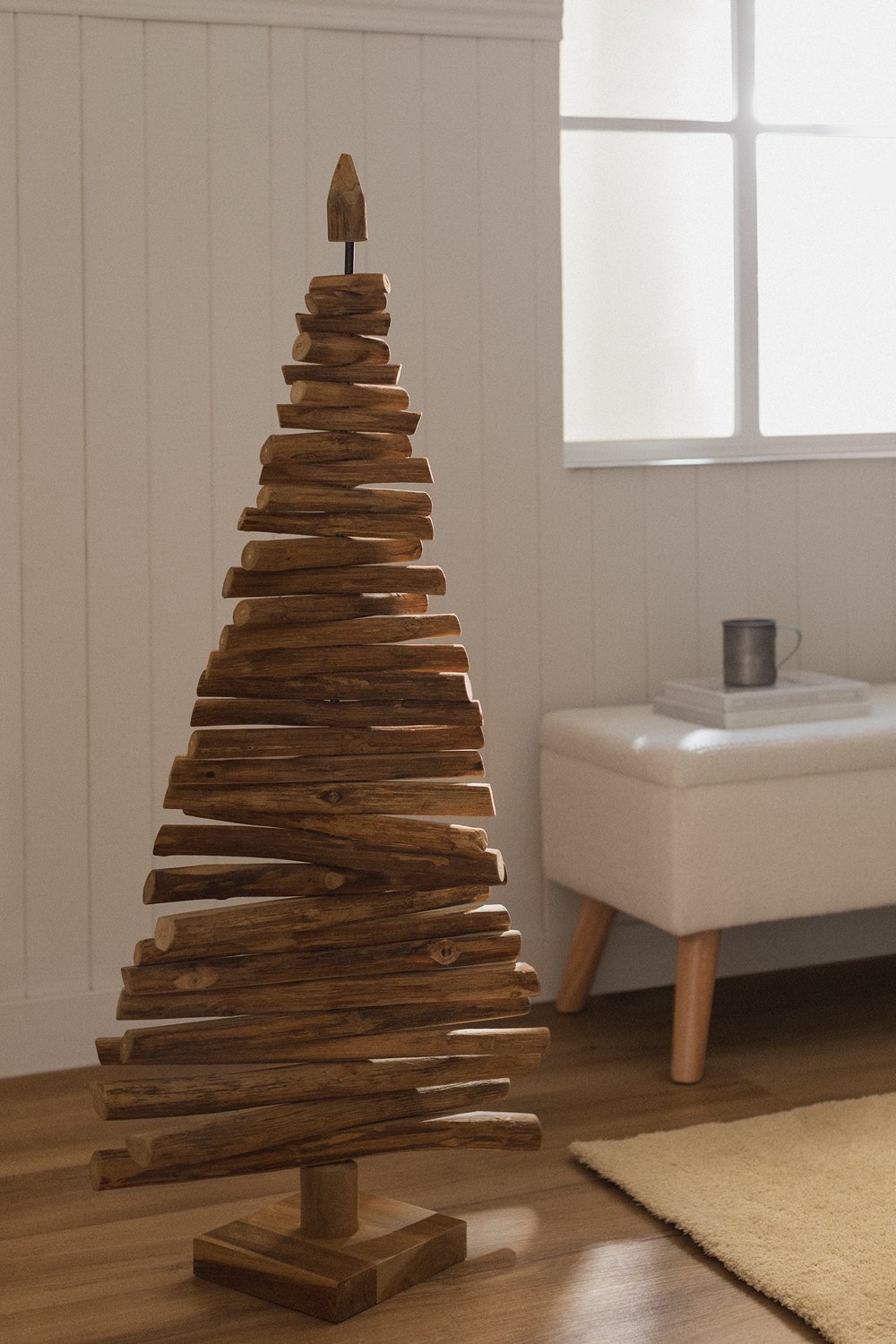 Árvore de Natal em madeira de teca Jingle, imagem de galeria 1
