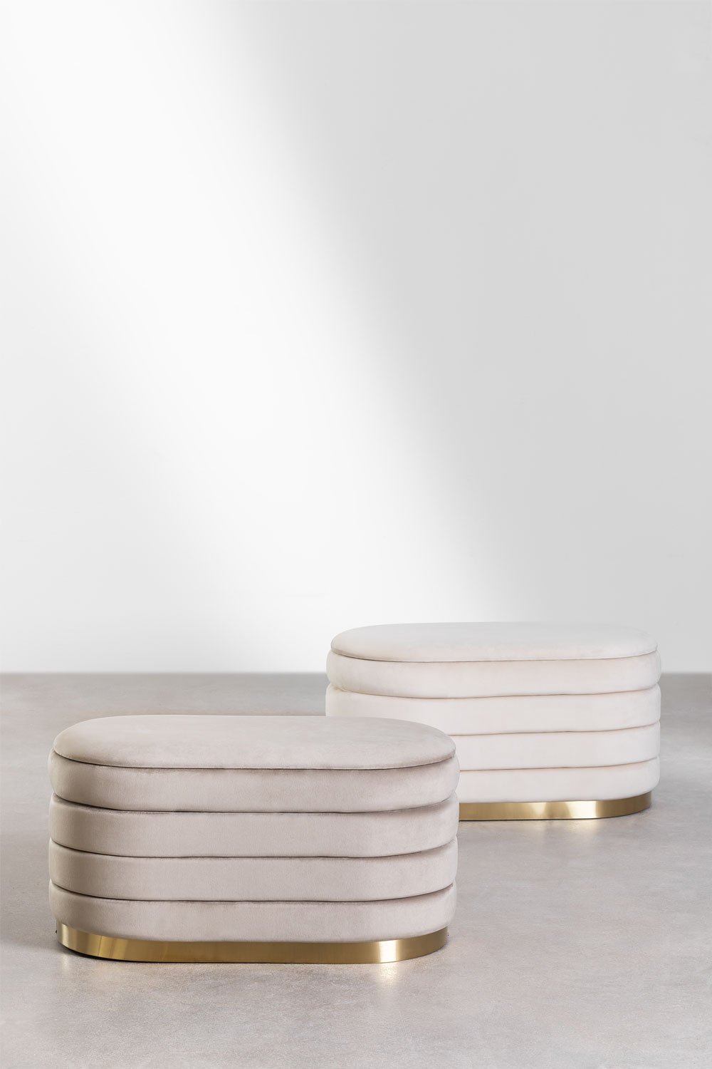 Banco com arrumação em veludo Bradford, imagem de galeria 7