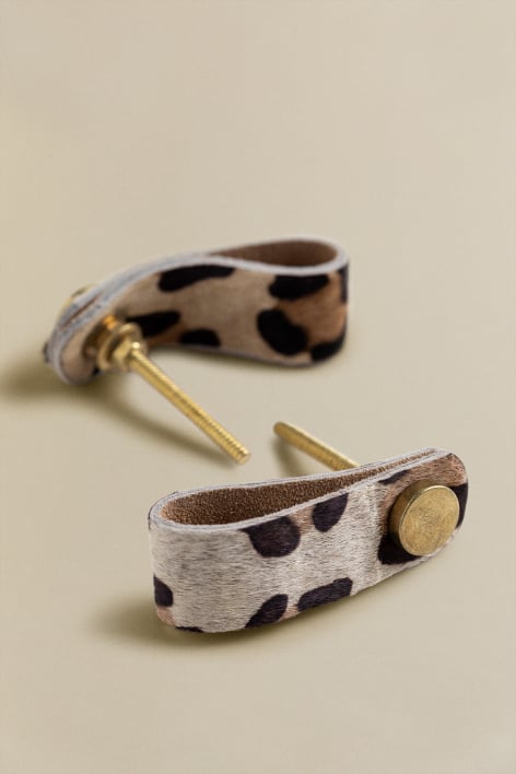 Conjunto de 2 puxadores de couro Solok Style