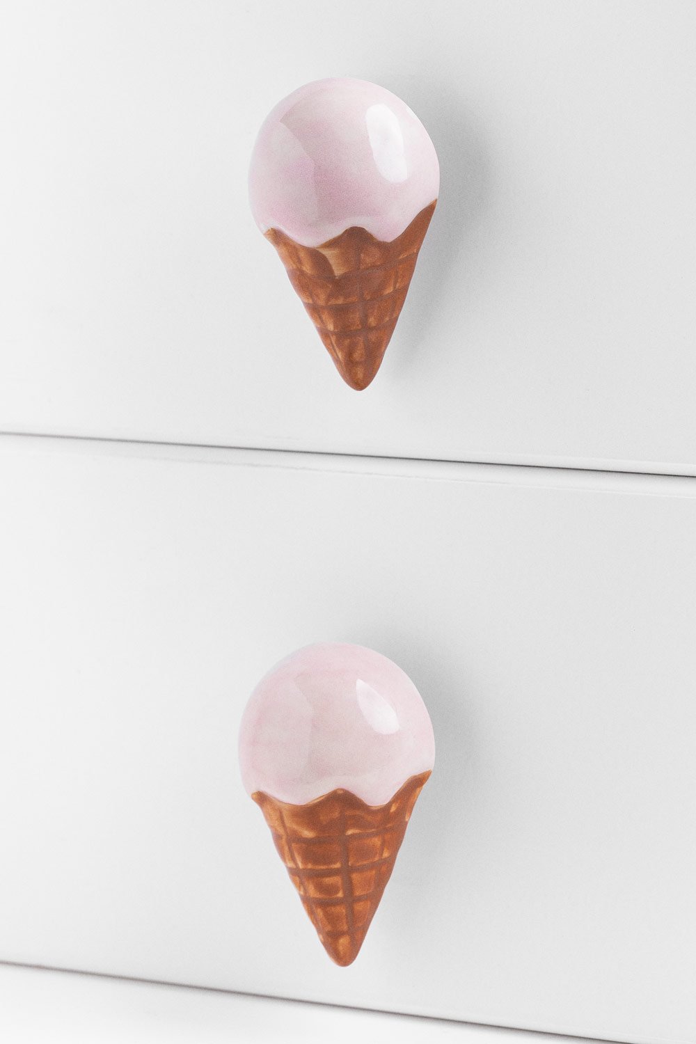 Conjunto de 2 botões de cerâmica estilo sorvete infantil, imagem de galeria 1