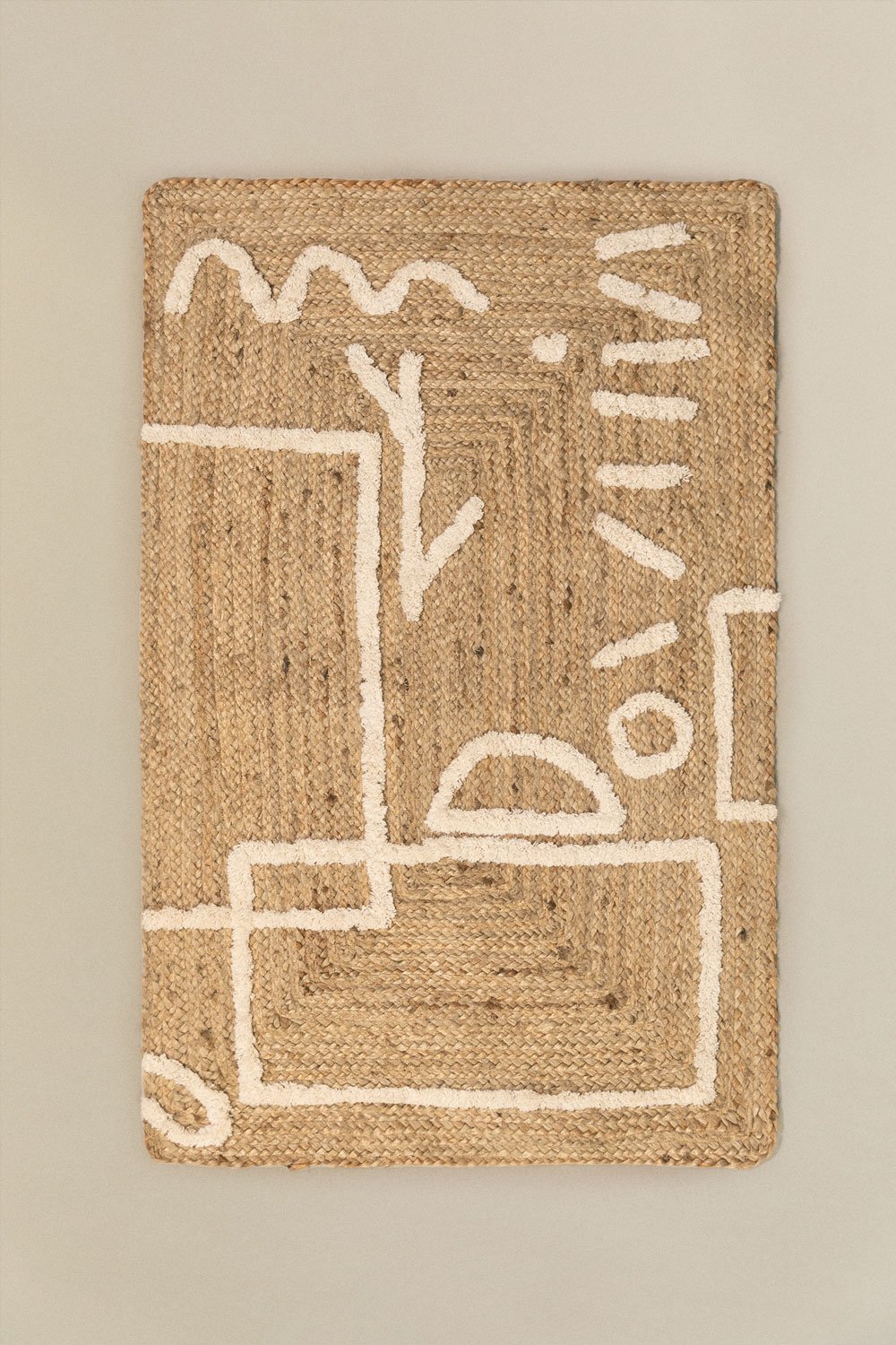 Tapete de Juta e Algodão (112x71 cm) Dudle, imagem de galeria 1