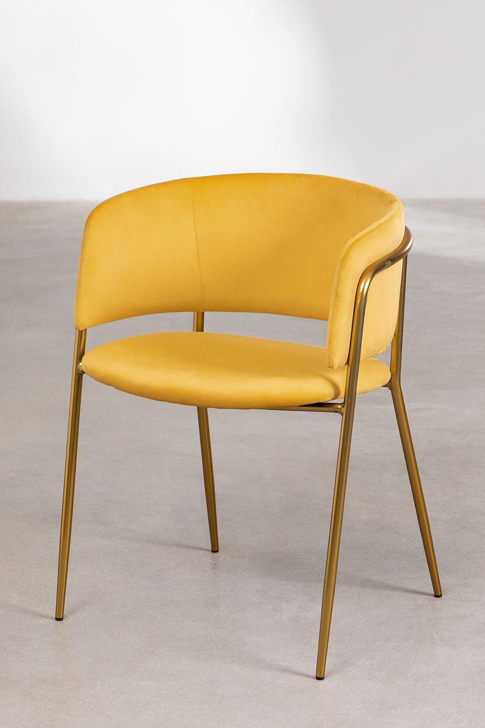 Cadeira de jantar de veludo Nalon Style, imagem de galeria 2