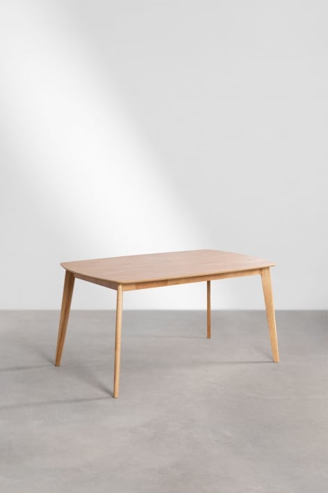 Mesa de jantar rectangular de madeira (150x90 cm) Elba