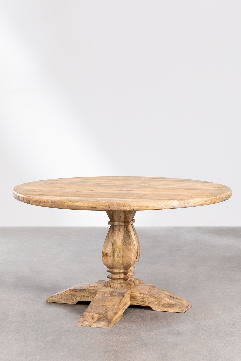 Mesa de Jantar Redonda em Madeira de Mango Rusbby, imagem de galeria 2