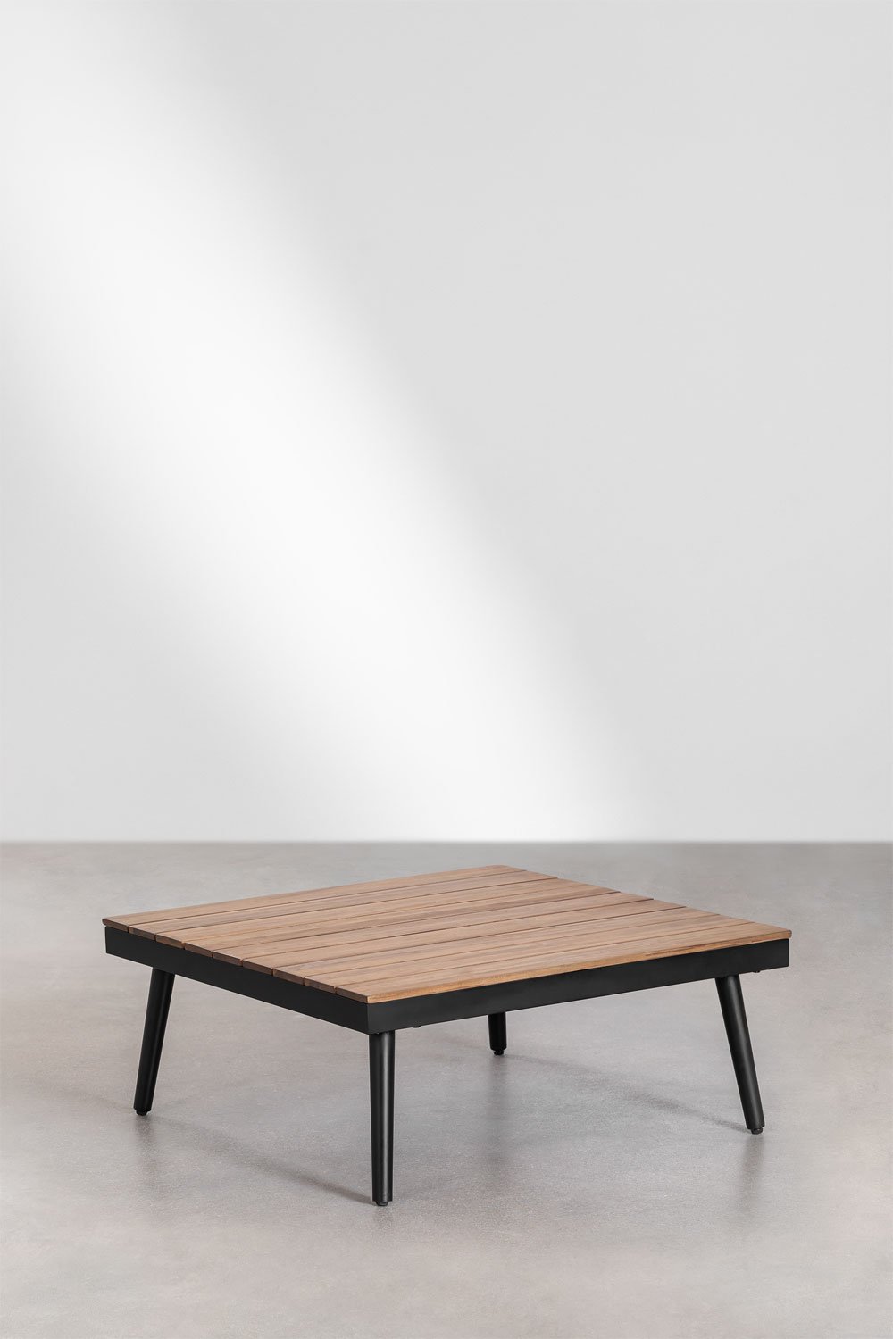 Conjunto de jardim com sofá de canto para 4 pessoas e mesa de centro em alumínio e madeira de acácia Kalen, imagem de galeria 10