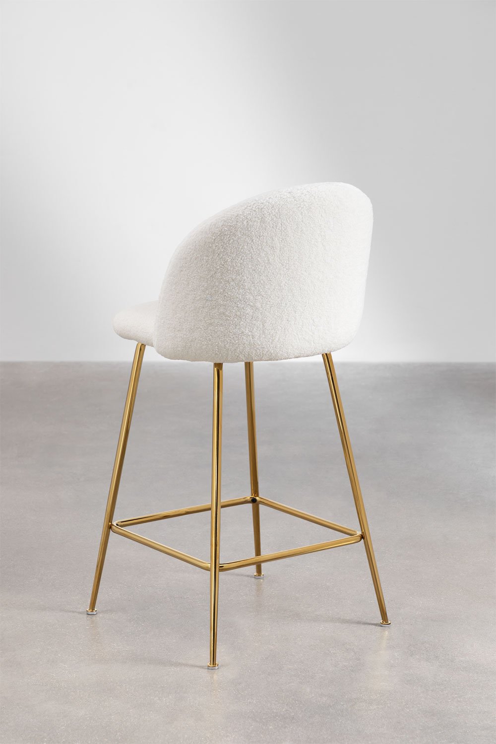 Banqueta alta Kana Design em pele de carneiro, imagem de galeria 3