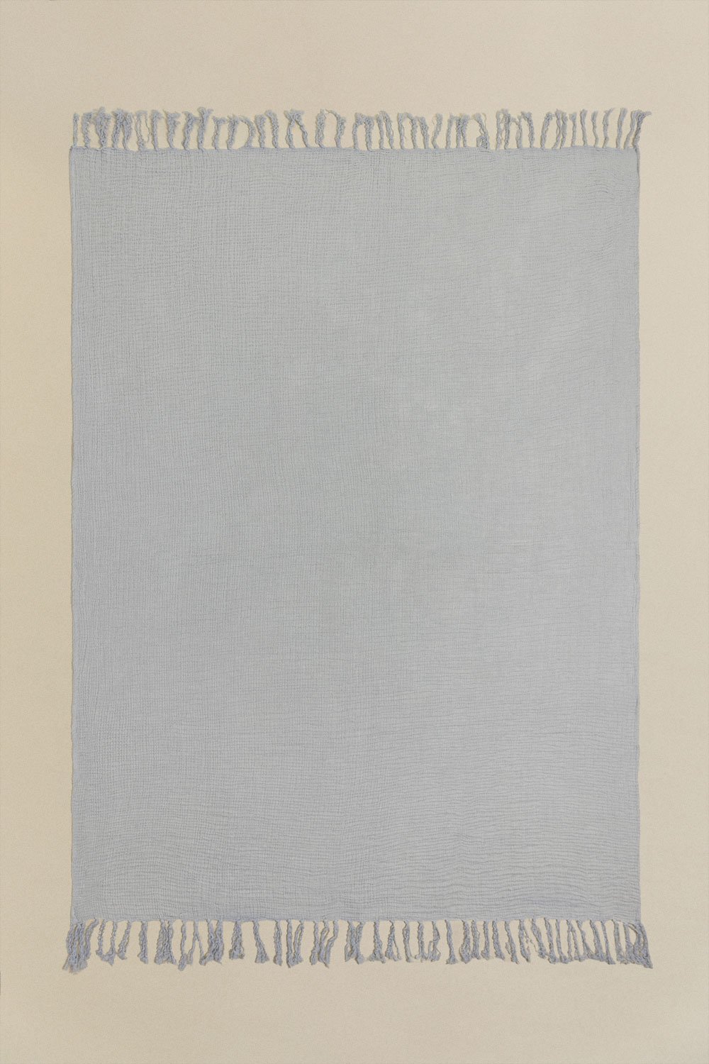 Manta xadrez de chiffon de algodão (185x125 cm) Eloi, imagem de galeria 2