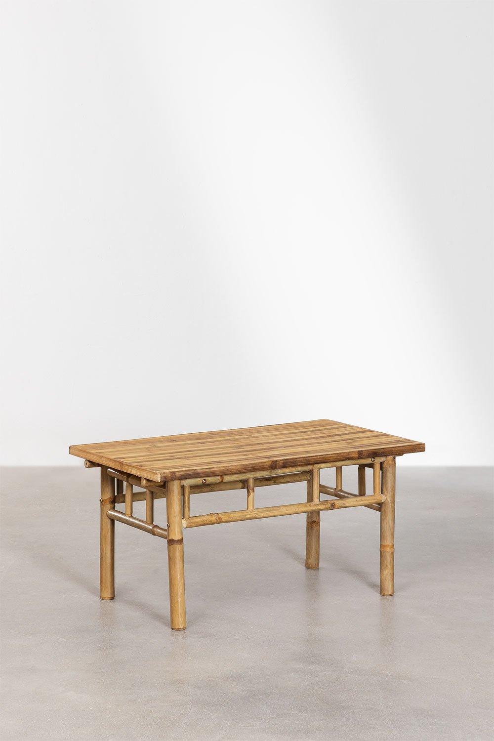 Conjunto de jardim com sofá de 2 lugares e mesa de centro 90x50 cm em bambu Livayna, imagem de galeria 7