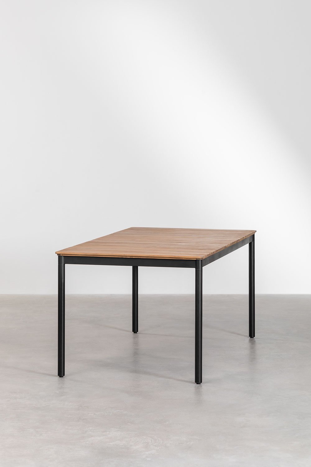 Rectangular dining table 160x90 cm in steel and acacia wood Artus, imagem de galeria 3