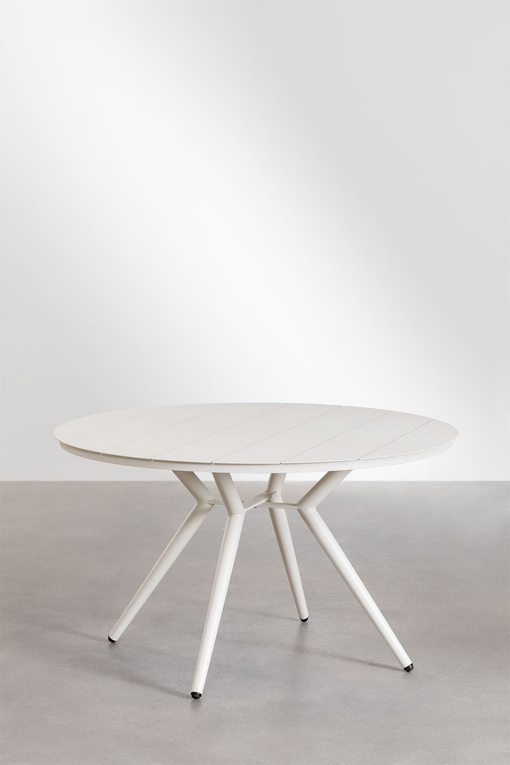 Conjunto de mesa redonda Ø125 cm em alumínio Valerie e 6 cadeiras de jardim Ores, imagem de galeria 2
