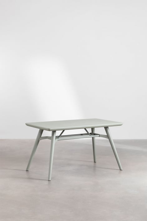 Rectangular dining table 135x80 cm in Scand polypropylene - Verde Cáqui