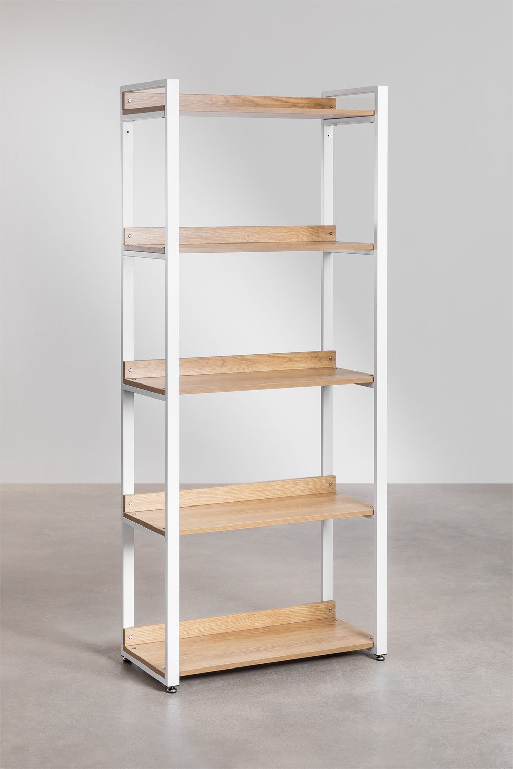 Armário modular aberto de canto de 5 peças em aço e MDF Ariaster, imagem de galeria 11