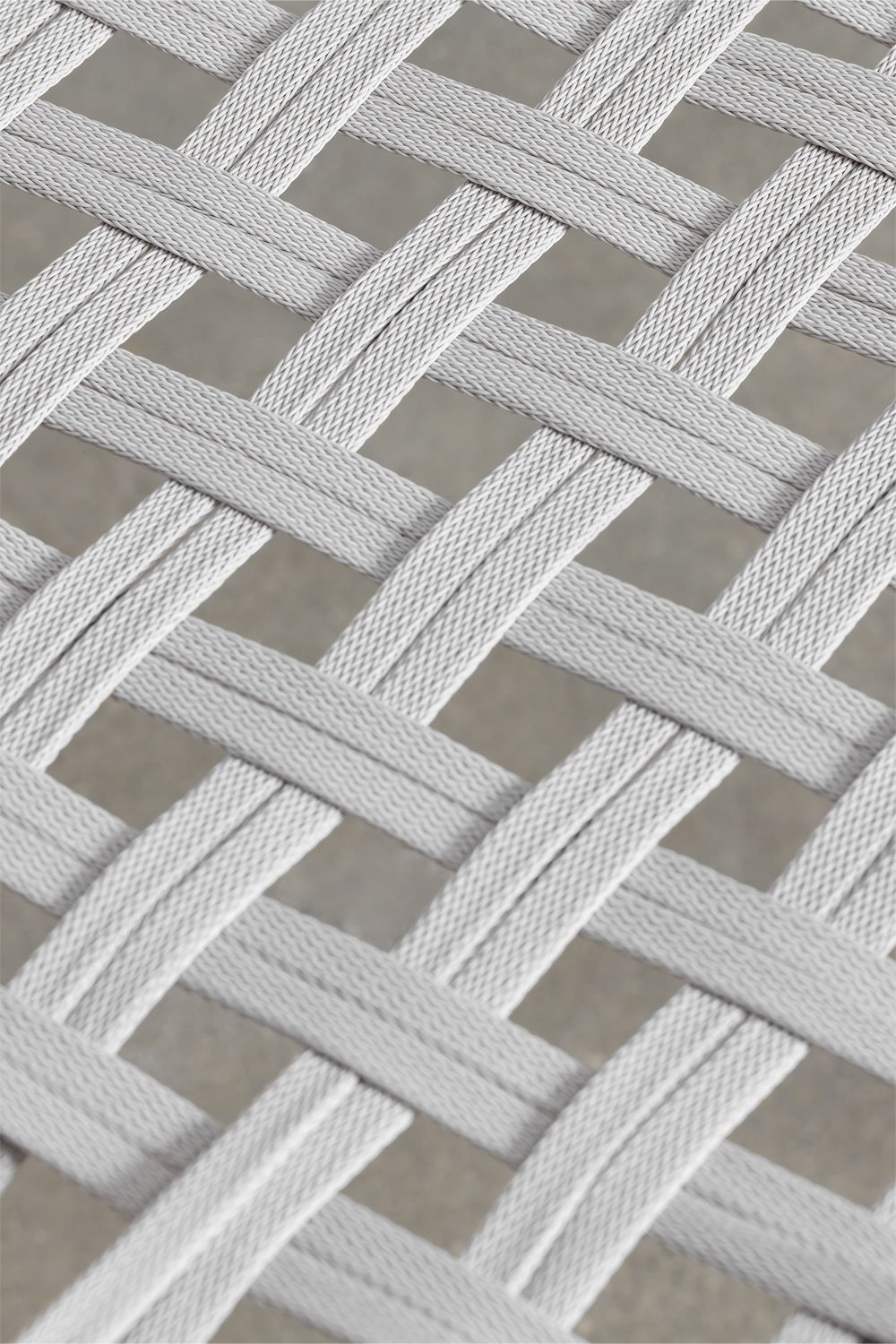 Pack de 4 cadeiras de jardim com braços em ferro e corda trançada Jocelyn, imagem de galeria 7