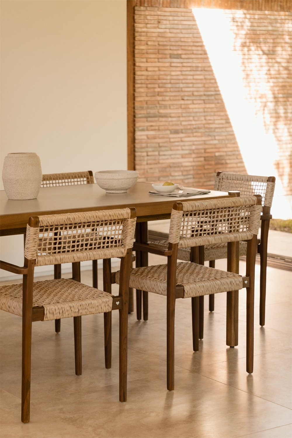 Cadeira de jantar em madeira de teca Orebro, imagem de galeria 1