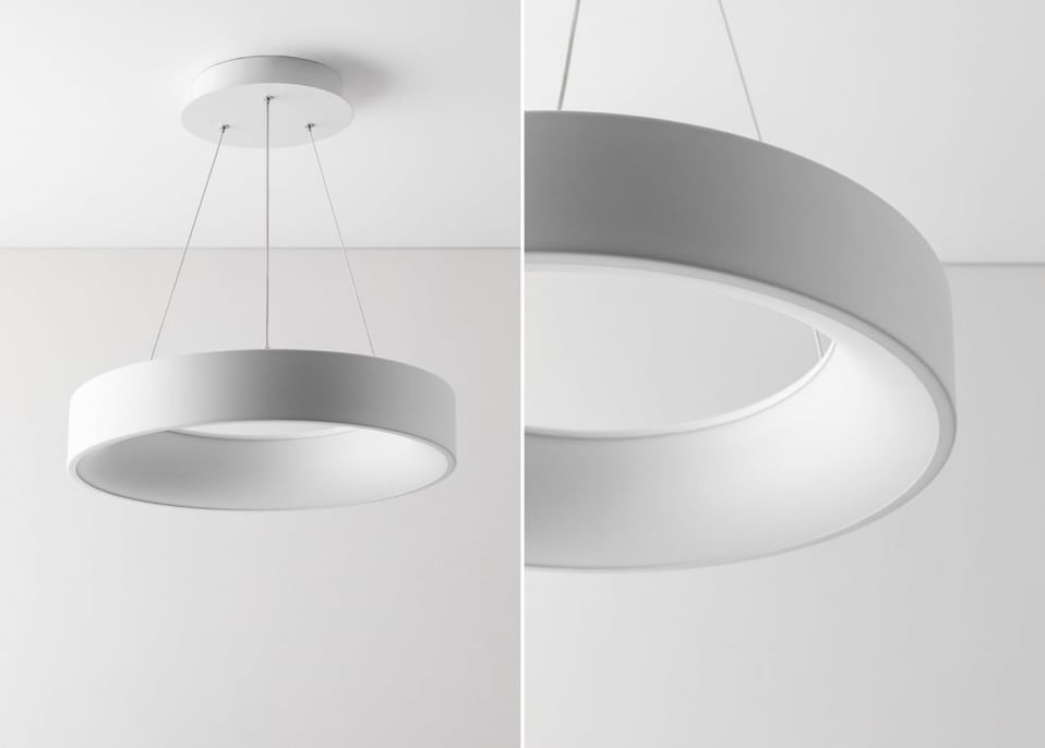 Lâmpada de teto LED de metal Dambrine e metacrilato