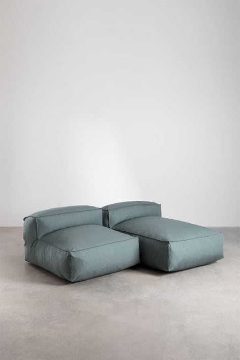Sofá modular chaise longue de 2 peças Dojans - Verde Éter