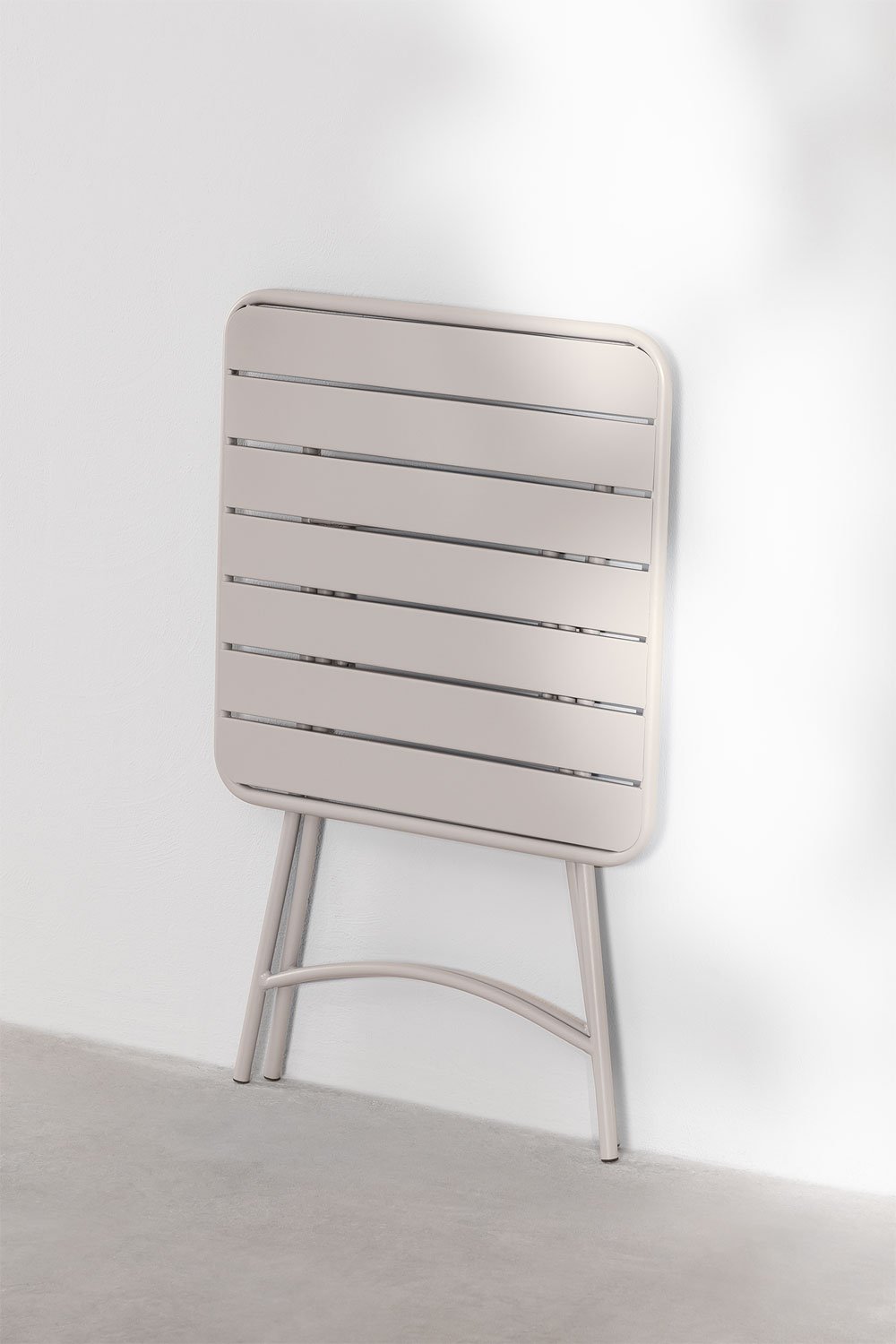 Conjunto de mesa quadrada 60x60 cm e 2 cadeiras dobráveis de jardim em aço Janti, imagem de galeria 6