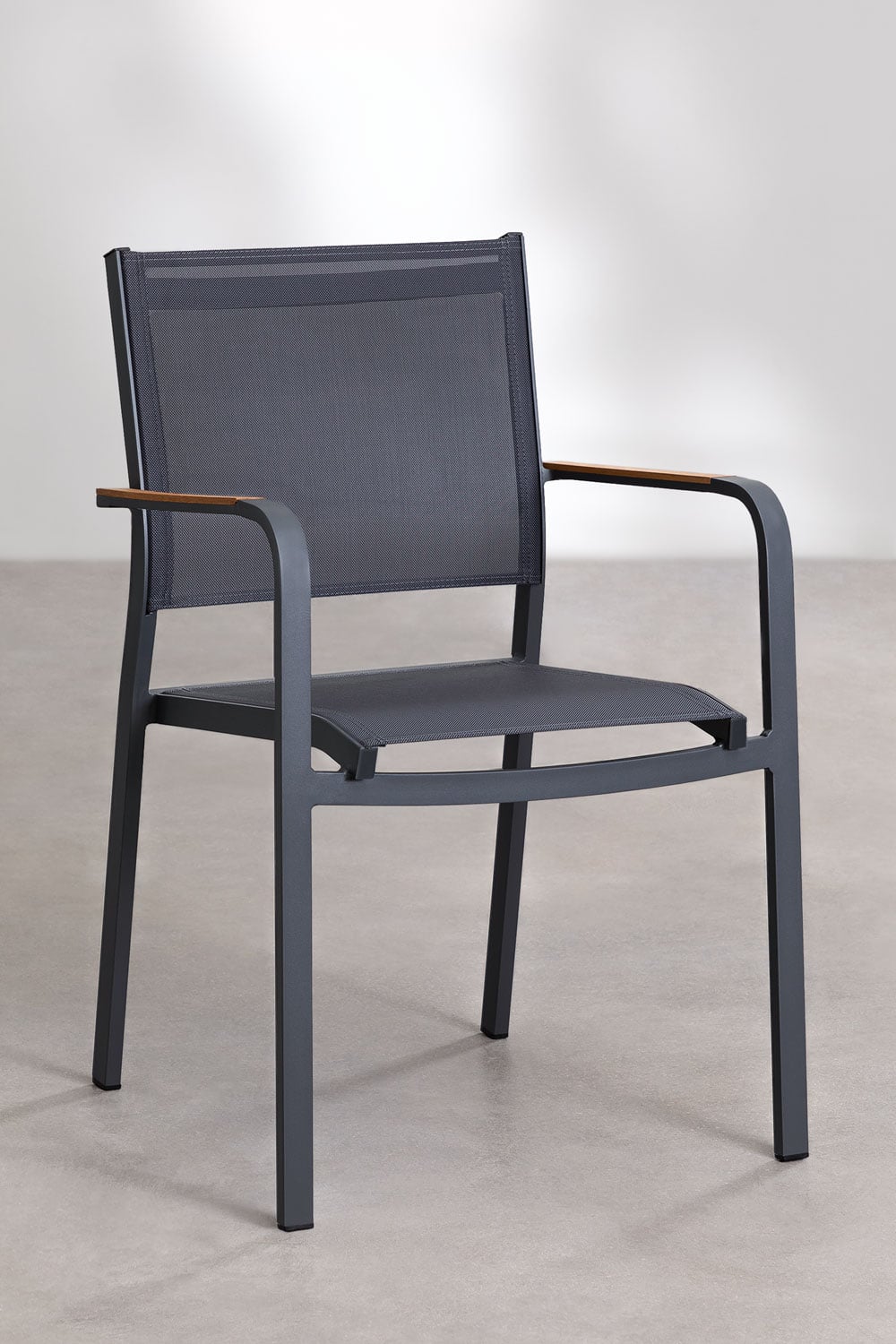 Conjunto de mesa extensível 90-180x90 cm em alumínio Starmi e 4 cadeiras de jardim empilháveis em alumínio Archer, imagem de galeria 6