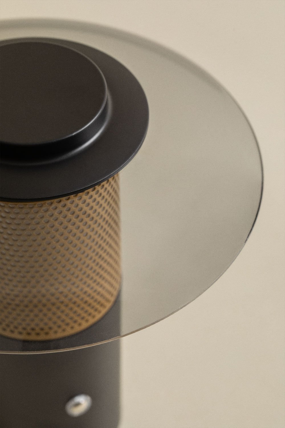 Lâmpada de mesa LED sem fios em cristal e aço Lispect, imagem de galeria 5