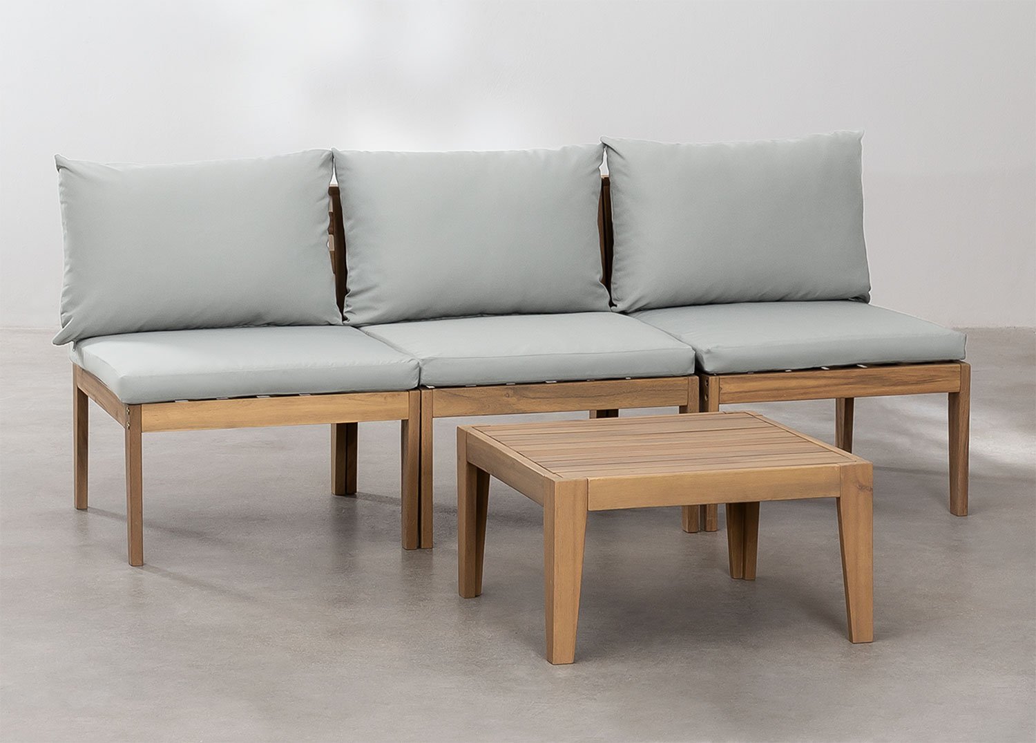 Conjunto de jardim Filips com sofá modular de 3 peças e mesa de centro              , imagem de galeria 2
