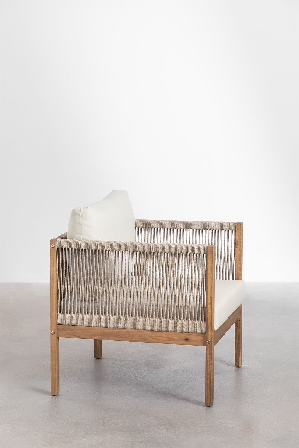 Pack de 2 poltronas com apoios de braços em madeira de acácia Branson, imagem de galeria 4