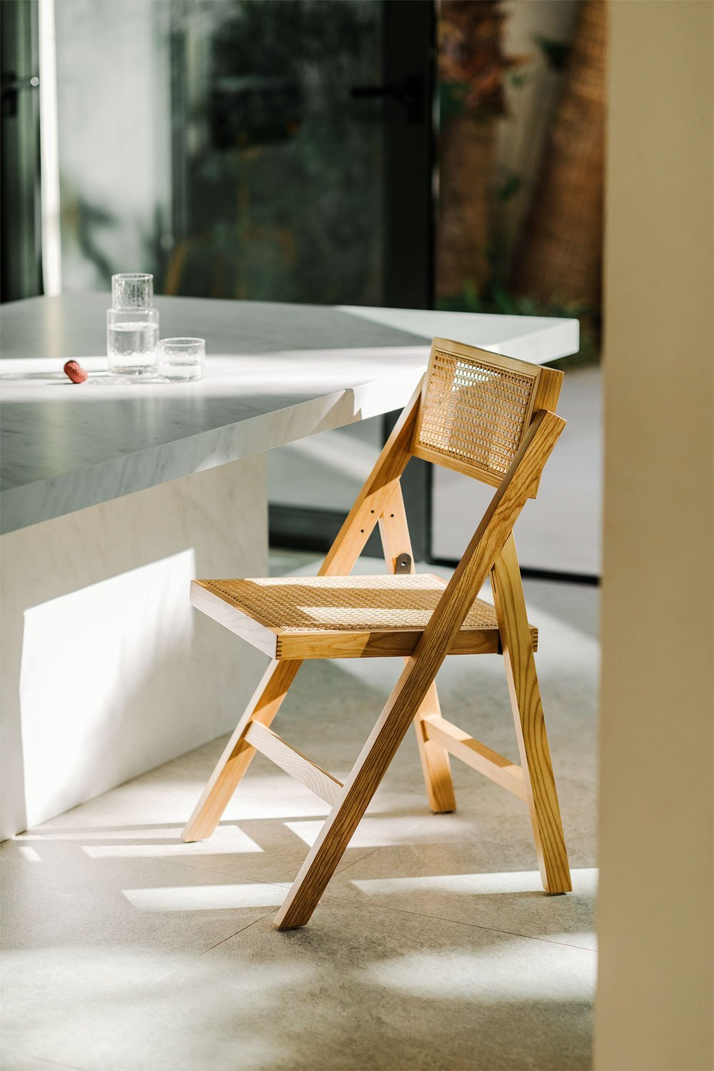 Cadeira de jantar dobrável de madeira Dallas, imagem de galeria 1